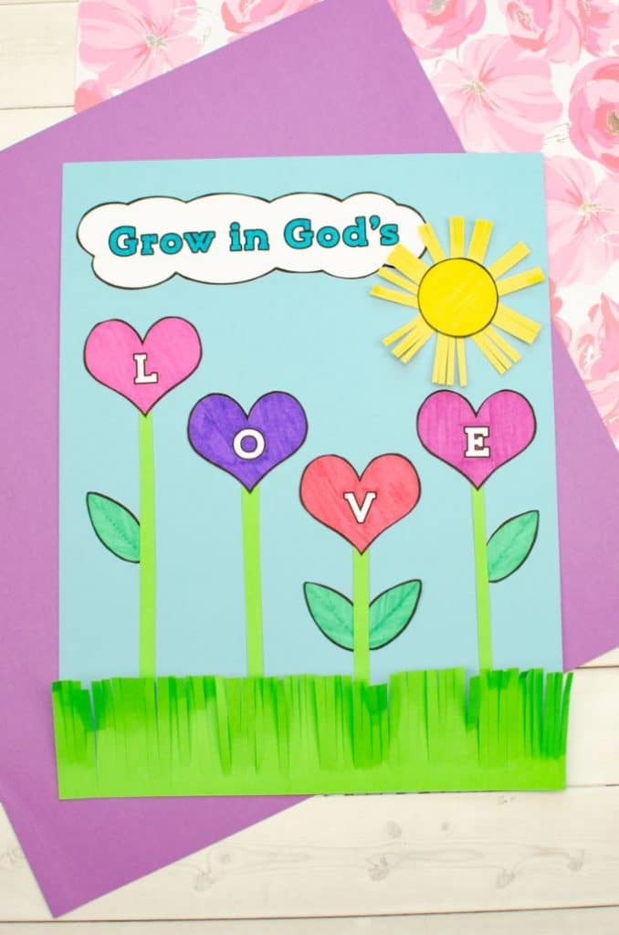 finished Grow in God's Love craft
