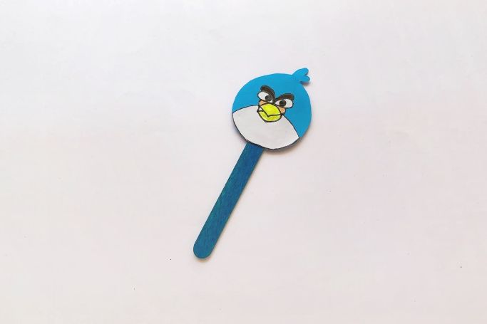finished blue angry bird bookmark