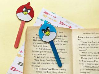 Cute DIY Angry Birds Bookmarks with Free Printable Template