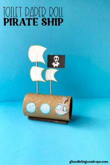 Easy Pirate Ship Craft with an Empty Toilet Paper Roll