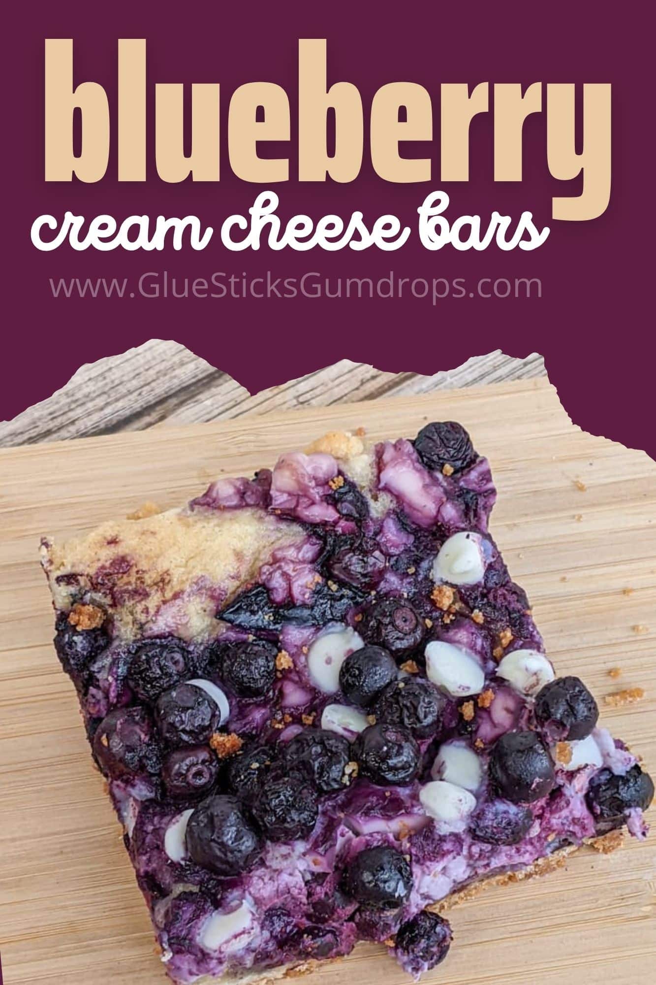 Decadent Blueberry Cream Cheese Bars With White Chocolate Chips 6064