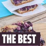 image with text overlay that reads "the best blueberry bars"
