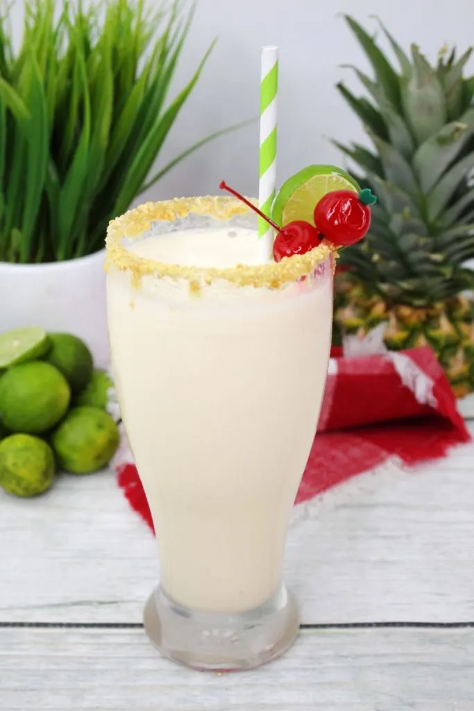 closeup of key lime colada