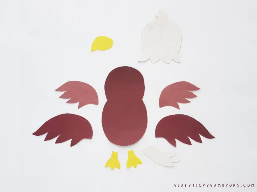 pieces for the bald eagle craft 