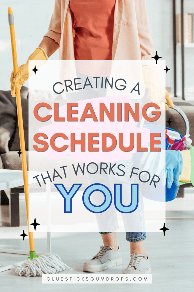image of woman cleaning with text overlay