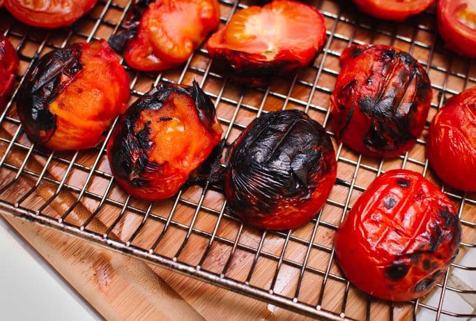 grilled fire roasted tomatoes