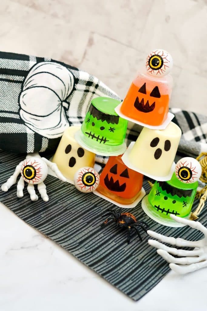stacked Halloween snack cups