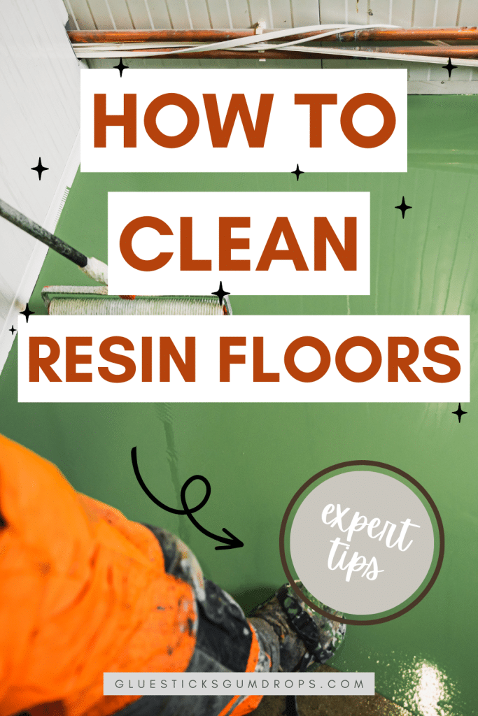 image of someone applying resin floor - text overlay on image