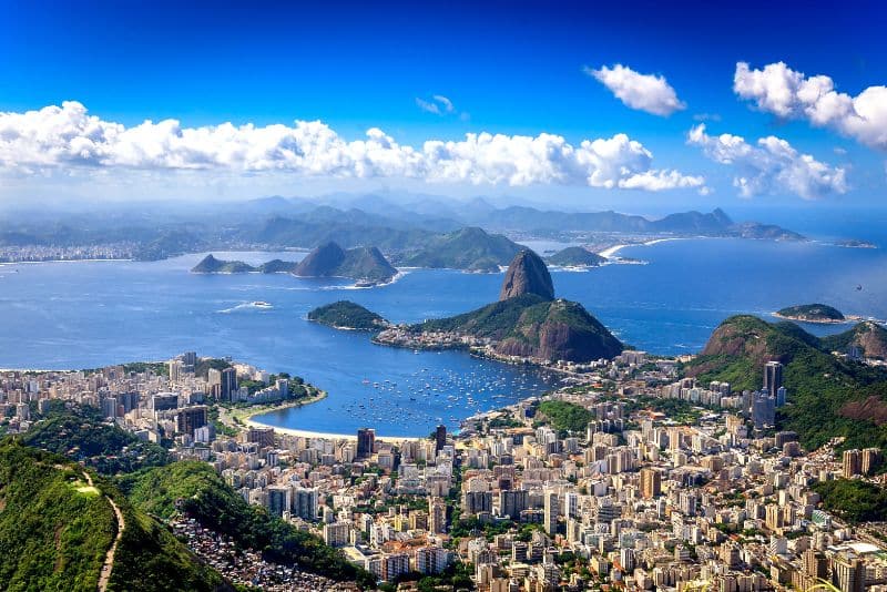 city aerial view in rio de janeiro