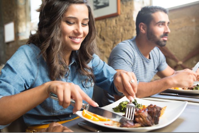 couple dining out