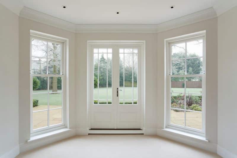 nice french doors and new windows