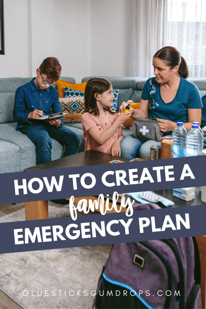 family meeting together to establish a family emergency plan
