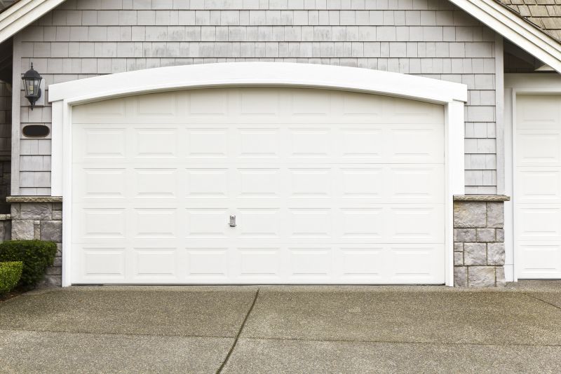 freshly painted garage door