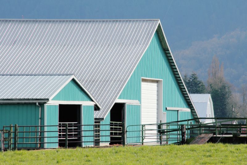 metal barn on a farm