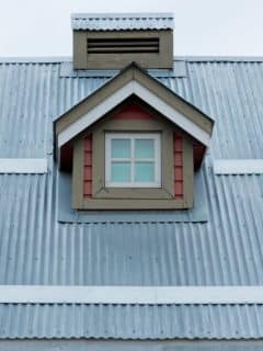 metal roof with dormer