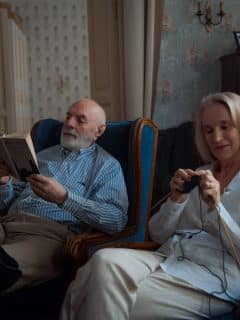elderly couple enjoying time together