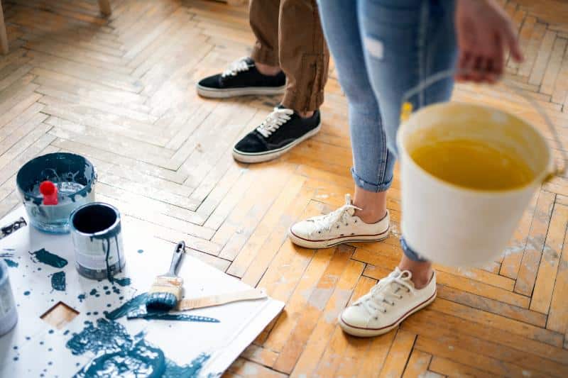 couple preparing to paint