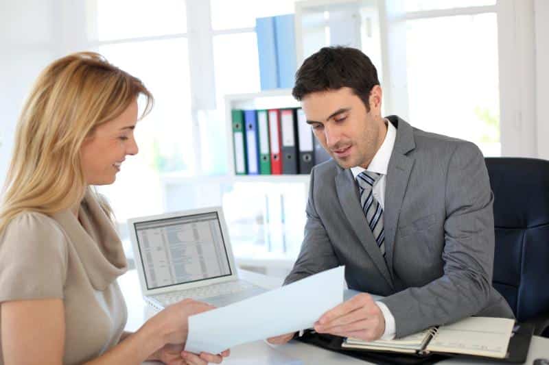 woman meeting with financial advisor