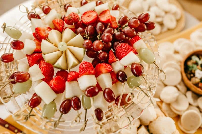 fruit tray and other party foods