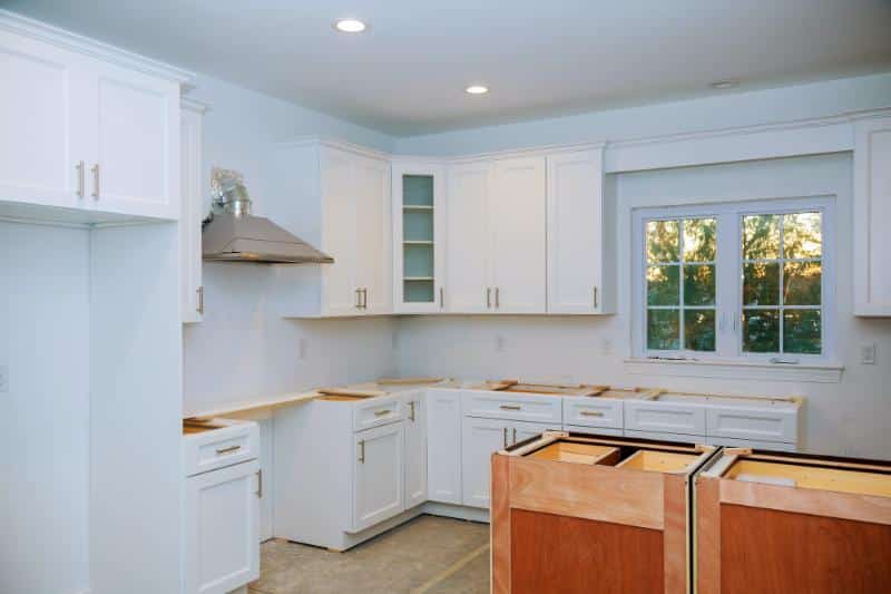 kitchen being remodeled