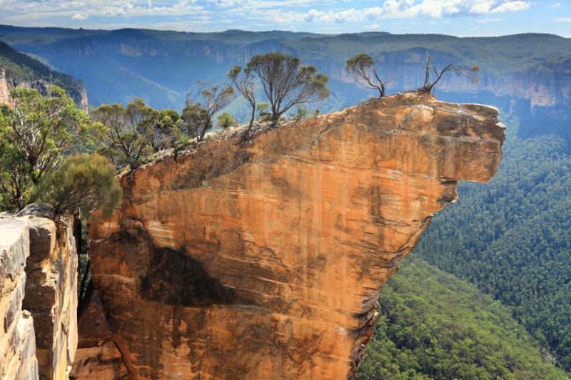 Hanging Rock in the Blue Mountains in Australia