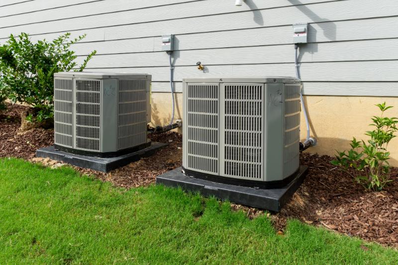 hvac units beside house