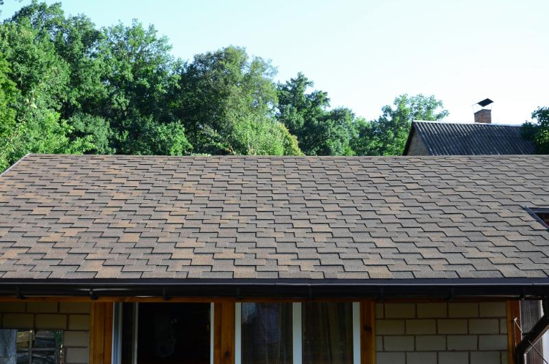 house with flexible bitumen roofing