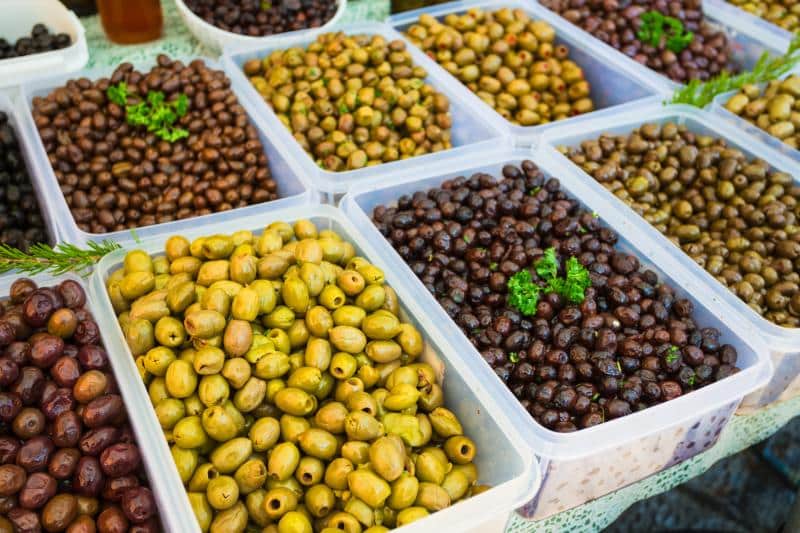 olives at market in Kotor