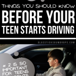 image of teen boy in driver's seat with text overlay about 7 things you need to know before your teen starts driving