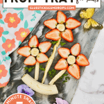 flower fruit art pin with text overlay