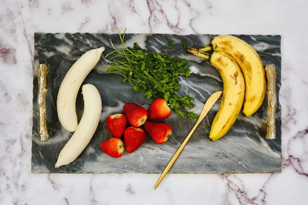 ingredients for a fruit flower snack