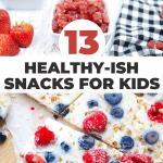 pin collage of snack ideas for kids