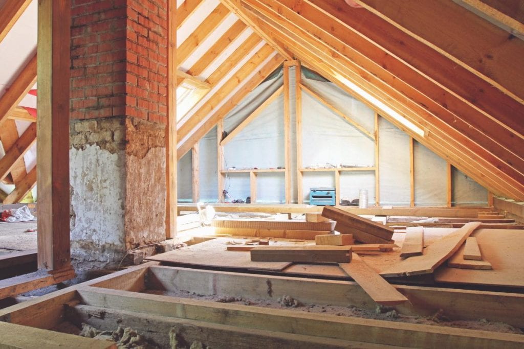 attic under construction