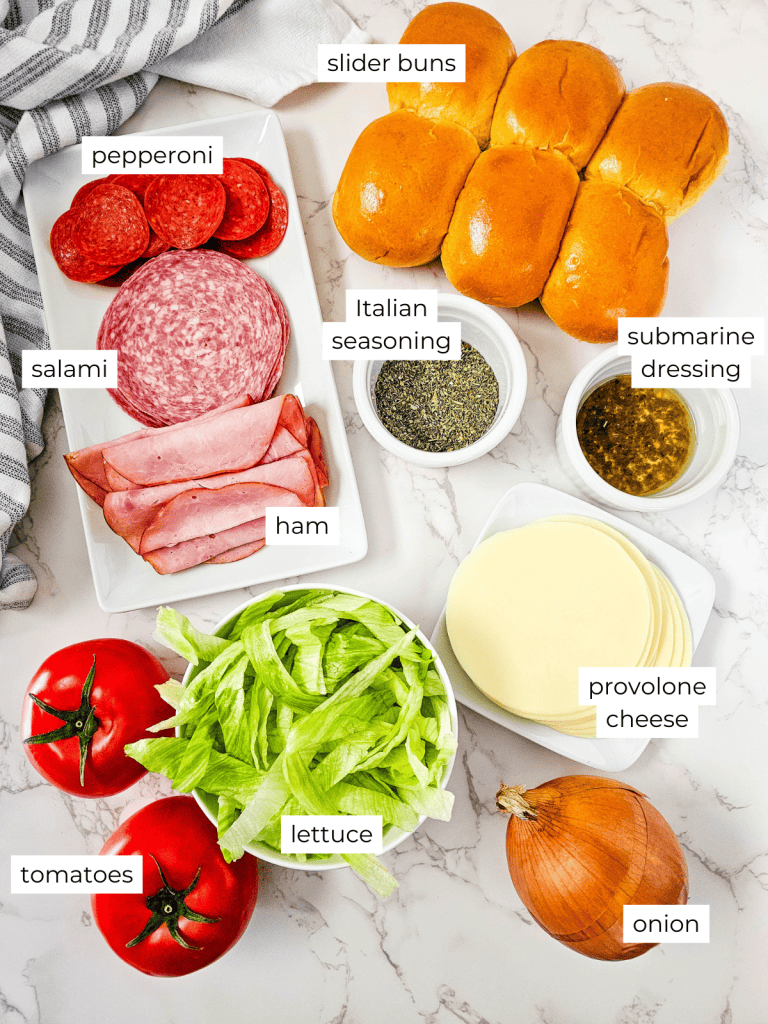 ingredients for italian sub sliders
