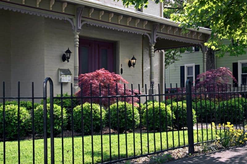 iron fencing in front of home