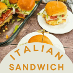 pinterest image for Italian sandwich sliders