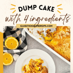 lemon cream cheese dump cake photo with text overaly