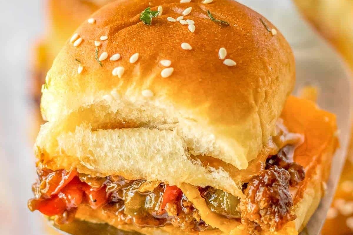 sloppy joe slider close up