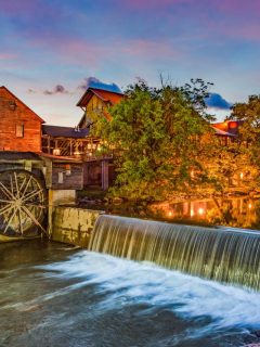 old mill in Pigeon Forge near Sevierville
