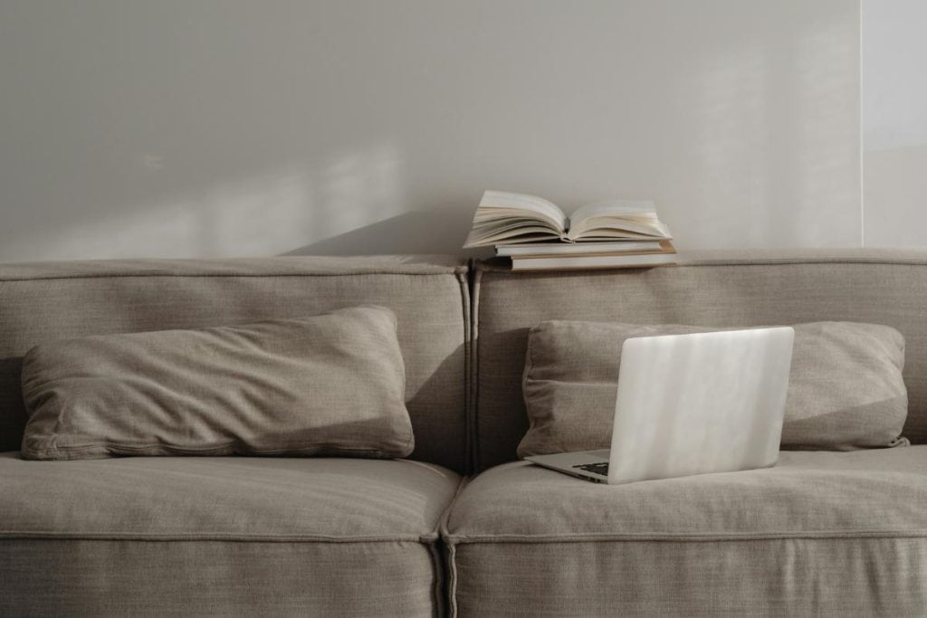 big gray sofa