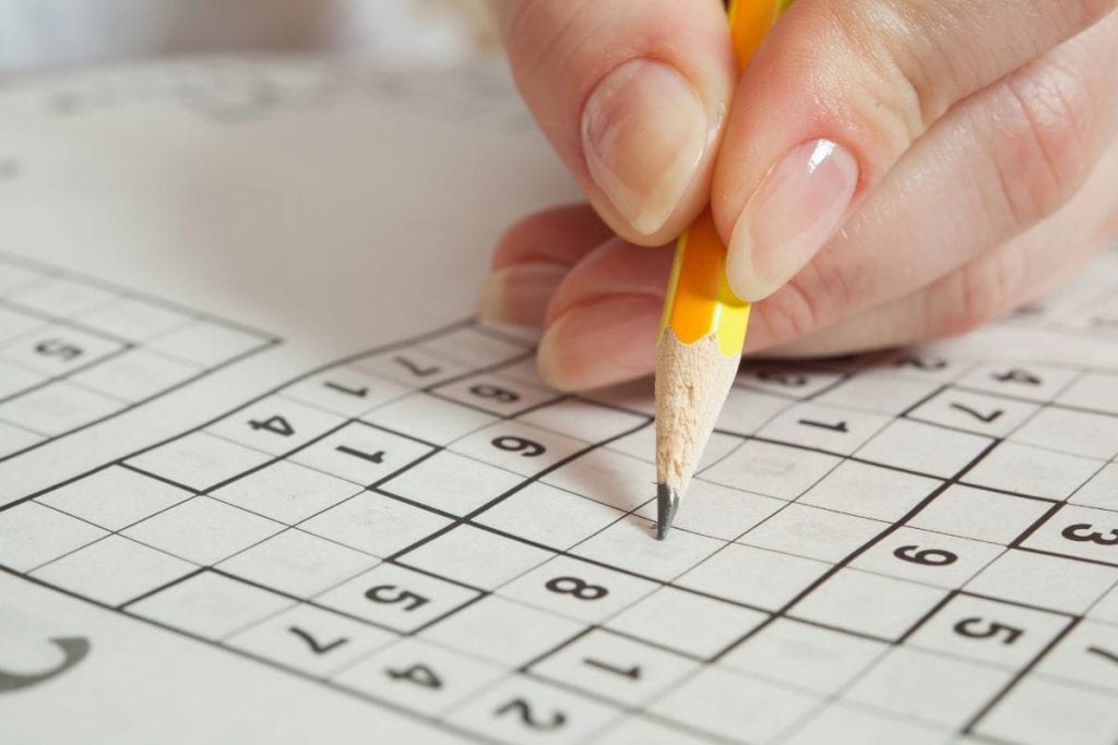 sudoku puzzle with numbers