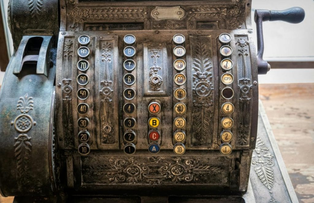 antique cash register - vintage decor