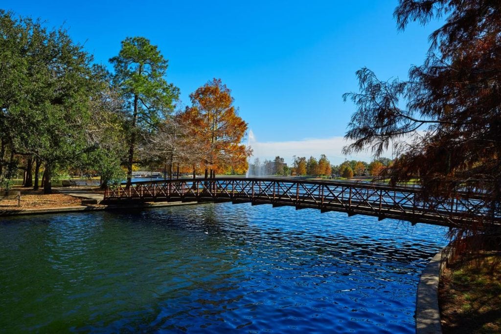 bridge at Hermann Park in Houston, TX