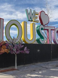 We Love Houston signage