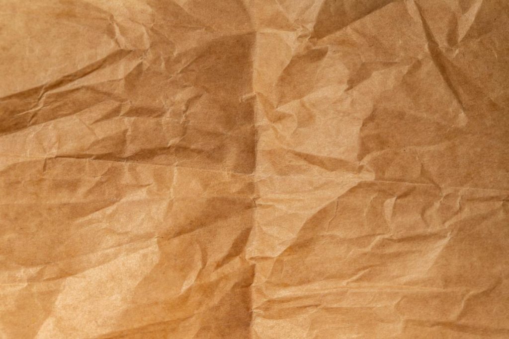 piece of brown paper bag