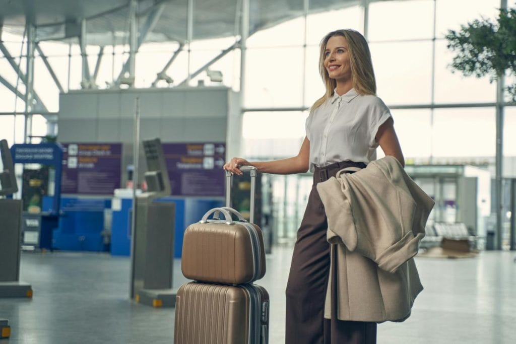 businesswoman at airport