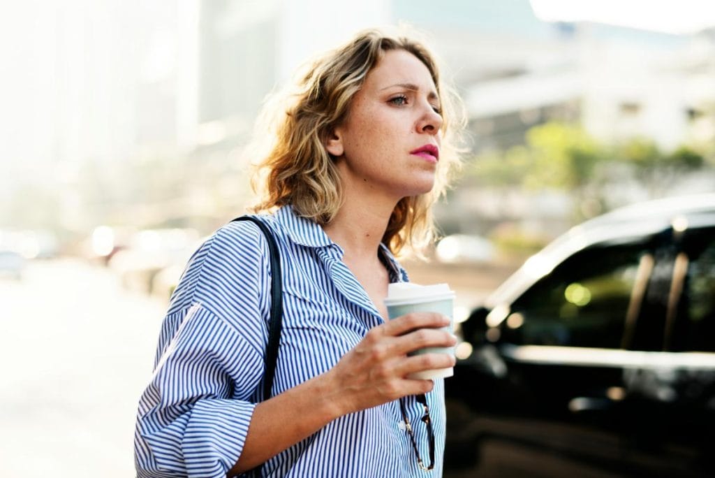 woman waiting for a ride