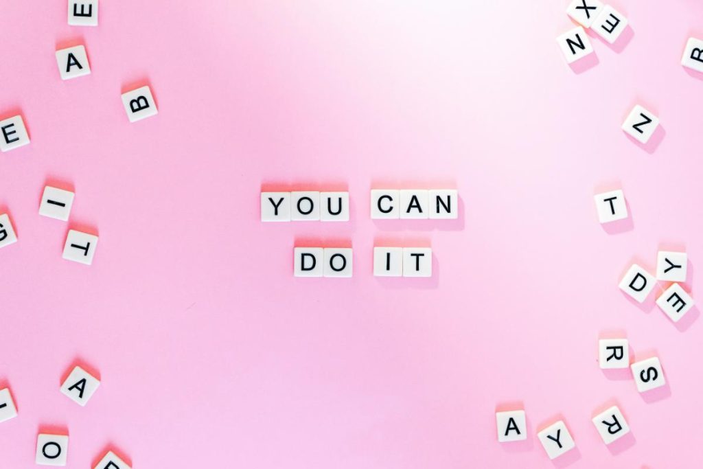 you can do this letter tiles on pink background