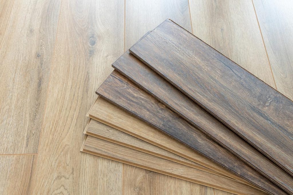 laminate and wood floor samples