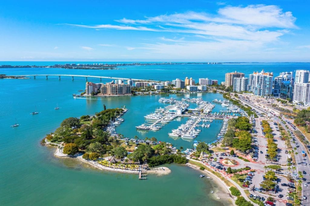 aerial view of Sarasota Florida